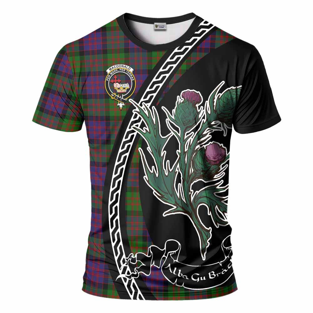 MacDonald (McDonald) Family Crest Tartan T-Shirt Alba Thistle Inspired - Tartan Vibes Clothing