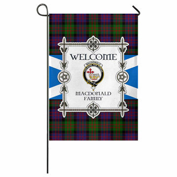 MacDonald (McDonald) Family Crest Tartan Welcome Garden Flag Saltire Harmony Style