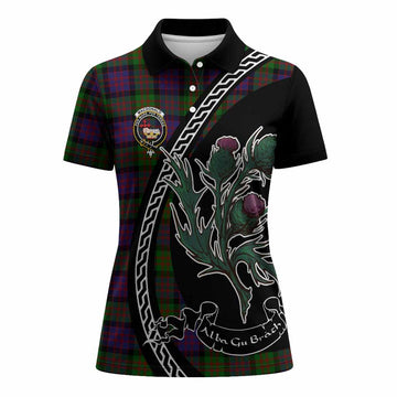 MacDonald (McDonald) Family Crest Tartan Women Polo Shirt Alba Thistle Inspired - Tartan Vibes Clothing