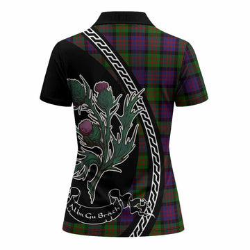 MacDonald (McDonald) Family Crest Tartan Women Polo Shirt Alba Thistle Inspired - Tartan Vibes Clothing