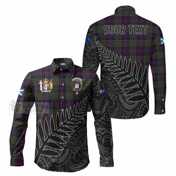 MacDonald (McDonald) of Clanranald Crest Tartan Long Sleeve Button Shirt with New Zealand Silver Fern Half Style Men's Shirt S - Tartan Vibes Clothing