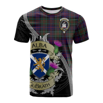 MacDonald (McDonald) of Clanranald Tartan Family Crest Cotton T-shirt Lion Rampant Royal Thistle Shield Celtic Inspired