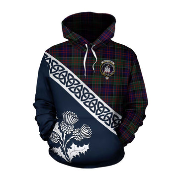 MacDonald (McDonald) of Clanranald Tartan Cotton Hoodie Featuring Thistle and Scotland Map Pullover Hoodie XS - Tartan Vibes Clothing