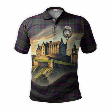 Tartan Vibes Clothing MacDonald (McDonald) of Clanranald Tartan Family Crest Polo Shirt with Scottish Ancient Castle Stype