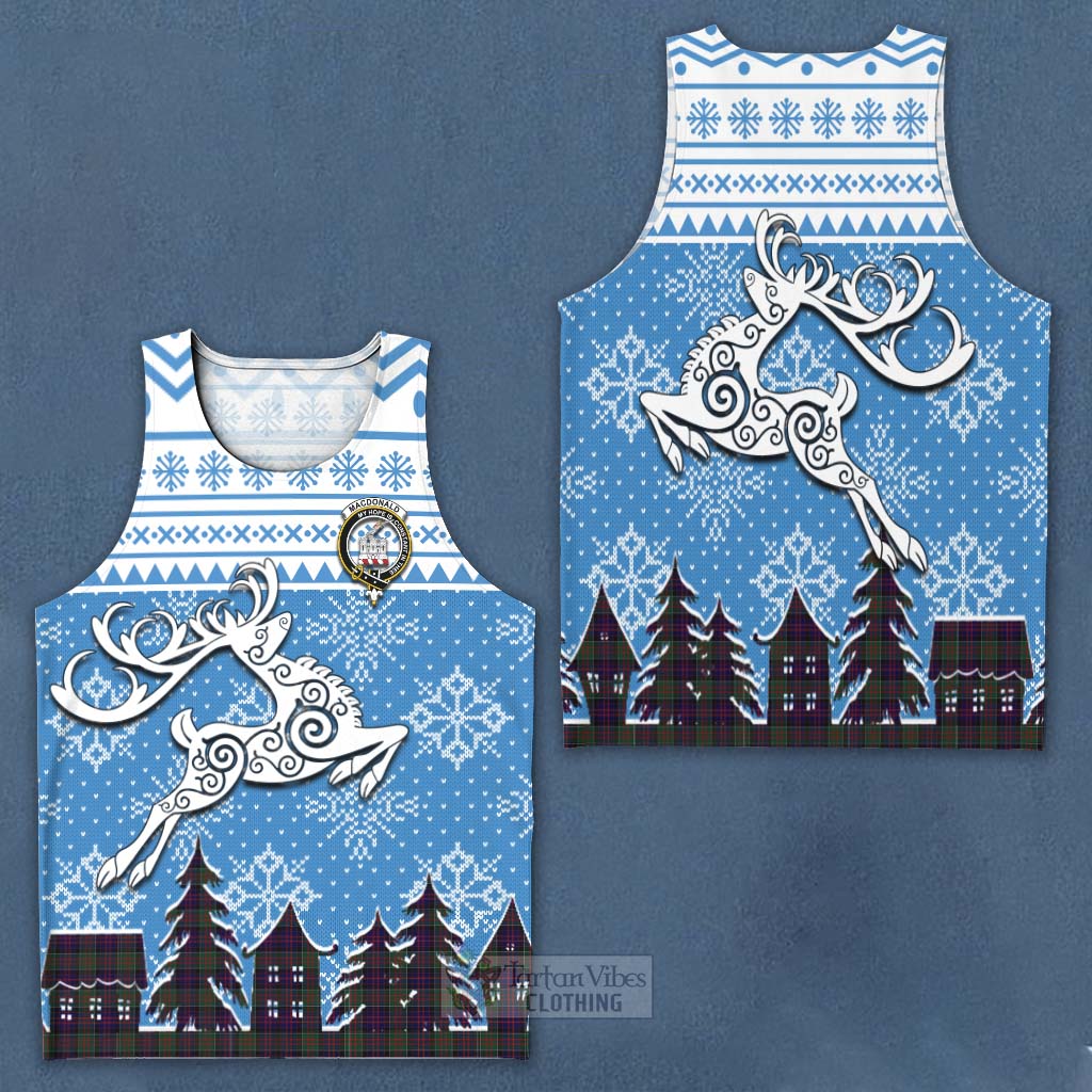 MacDonald (McDonald) of Clanranald Clan Christmas Men's Tank Top Celtic Reindeer Style Men - Tartan Vibes Clothing