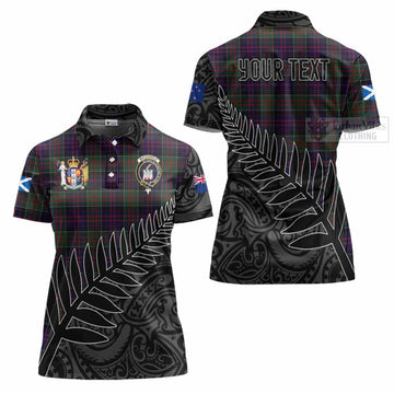 MacDonald (McDonald) of Clanranald Crest Tartan Women's Polo Shirt with New Zealand Silver Fern Half Style Women - Tartan Vibes Clothing