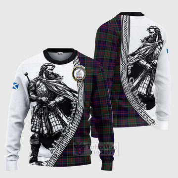 MacDonald (McDonald) of Clanranald Tartan Clan Crest Knitted Sweater with Highlander Warrior Celtic Style Unisex - Tartan Vibes Clothing