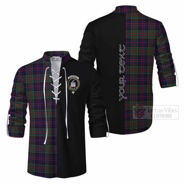 MacDonald (McDonald) of Clanranald Tartan Ghillie Kilt Shirt with Family Crest and Half Of Me Style Men - Tartan Vibes Clothing