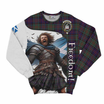 Tartan Vibes Clothing MacDonald (McDonald) of Clanranald Crest Tartan Sweatshirt Inspired by the Freedom of Scottish Warrior