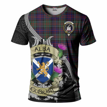 Tartan Vibes Clothing MacDonald (McDonald) of Clanranald Tartan Family Crest T-Shirt Lion Rampant Royal Thistle Shield Celtic Inspired