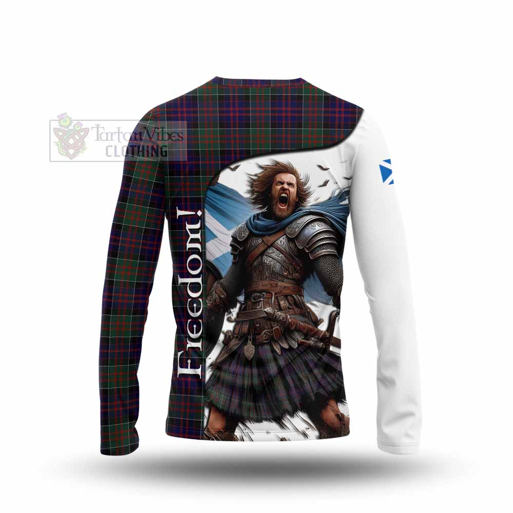 Tartan Vibes Clothing MacDonald (McDonald) of Clanranald Crest Tartan Long Sleeve T-Shirt Inspired by the Freedom of Scottish Warrior