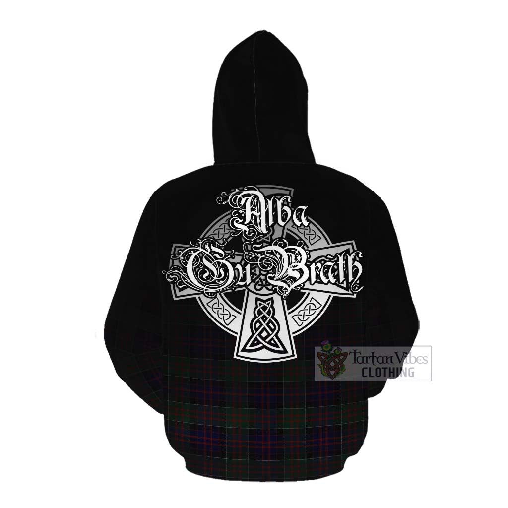 Tartan Vibes Clothing MacDonald (McDonald) of Clanranald Tartan Cotton Hoodie Featuring Alba Gu Brath Family Crest Celtic Inspired