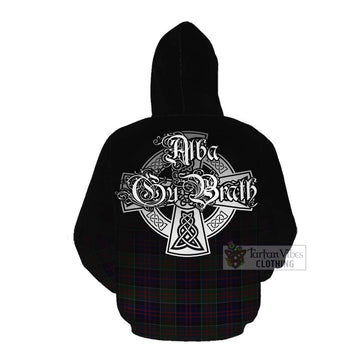 Tartan Vibes Clothing MacDonald (McDonald) of Clanranald Tartan Cotton Hoodie Featuring Alba Gu Brath Family Crest Celtic Inspired