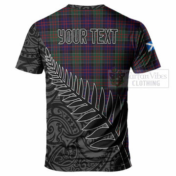 MacDonald (McDonald) of Clanranald Crest Tartan T-Shirt with New Zealand Silver Fern Half Style - Tartan Vibes Clothing