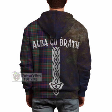 Tartan Vibes Clothing MacDonald (McDonald) of Clanranald Tartan Family Crest Hoodie Alba Gu Brath Be Brave Lion Ancient Style