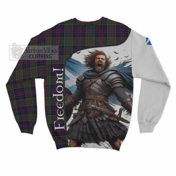 Tartan Vibes Clothing MacDonald (McDonald) of Clanranald Crest Tartan Sweatshirt Inspired by the Freedom of Scottish Warrior