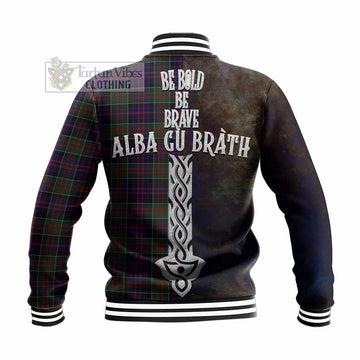 Tartan Vibes Clothing MacDonald (McDonald) of Clanranald Tartan Family Crest Baseball Jacket Alba Gu Brath Be Brave Lion Ancient Style