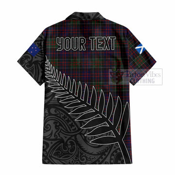 MacDonald (McDonald) of Clanranald Crest Tartan Hawaiian Shirt with New Zealand Silver Fern Half Style - Tartan Vibes Clothing