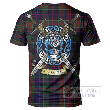 MacDonald (McDonald) of Clanranald Tartan T-Shirt with Family Crest Celtic Skull Style - Tartan Vibes Clothing