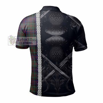 MacDonald (McDonald) of Clanranald Tartan Polo Shirt with Family Crest Cross Sword Thistle Celtic Vibes - Tartan Vibes Clothing