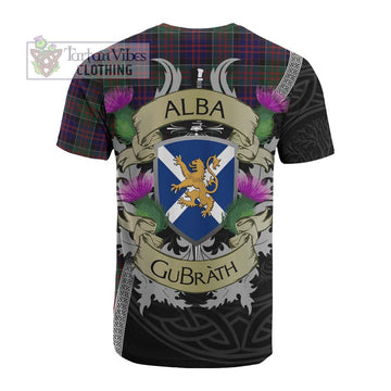 MacDonald (McDonald) of Clanranald Tartan Family Crest Cotton T-shirt Lion Rampant Royal Thistle Shield Celtic Inspired