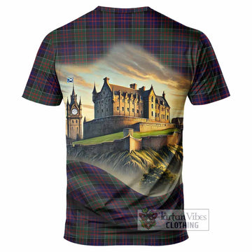 MacDonald (McDonald) of Clanranald Tartan Family Crest T-Shirt with Scottish Ancient Castle Style - Tartan Vibes Clothing