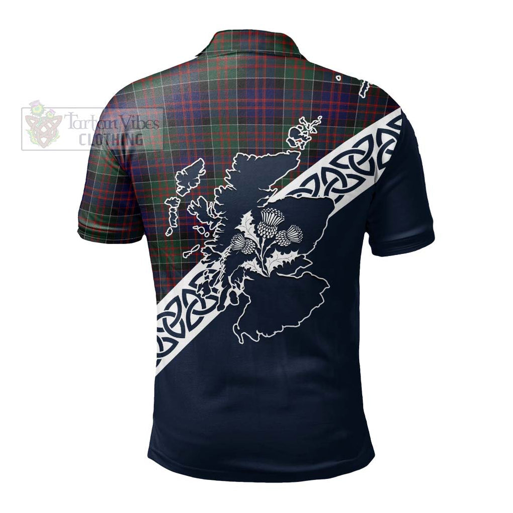 MacDonald (McDonald) of Clanranald Tartan Polo Shirt Featuring Thistle and Scotland Map - Tartanvibesclothing Store