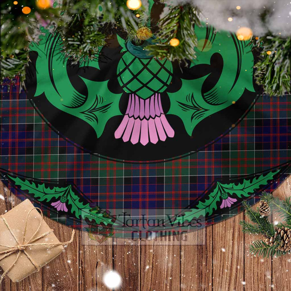 MacDonald (McDonald) of Clanranald Tartan Christmas Tree Skirt Scottish Thistle Style - Tartan Vibes Clothing