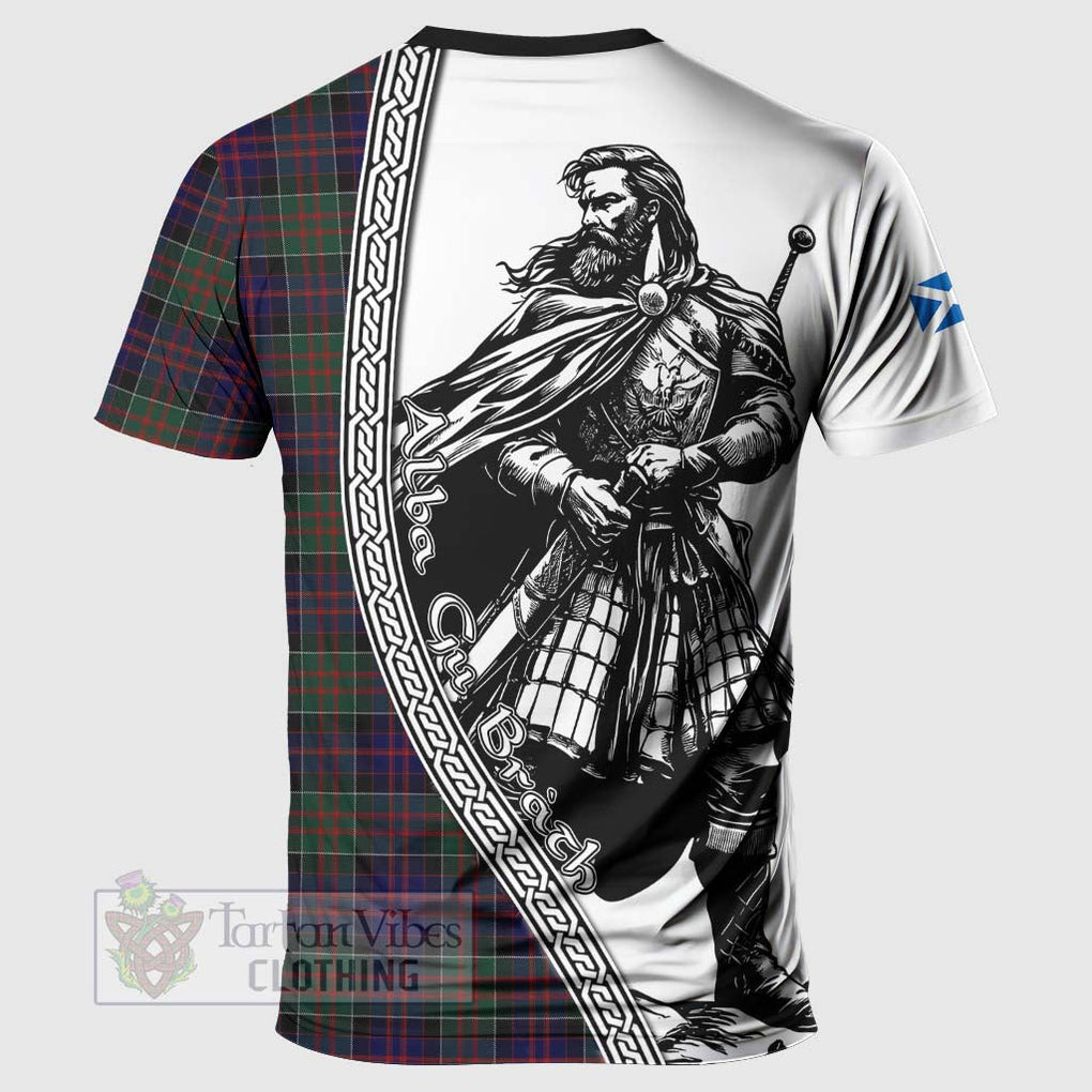 MacDonald (McDonald) of Clanranald Tartan Clan Crest T-Shirt with Highlander Warrior Celtic Style - Tartan Vibes Clothing