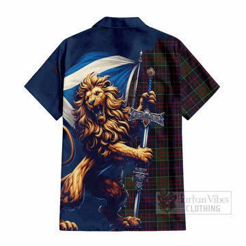 MacDonald (McDonald) of Clanranald Tartan Family Crest Hawaiian Shirt with Scottish Majestic Lion - Tartan Vibes Clothing
