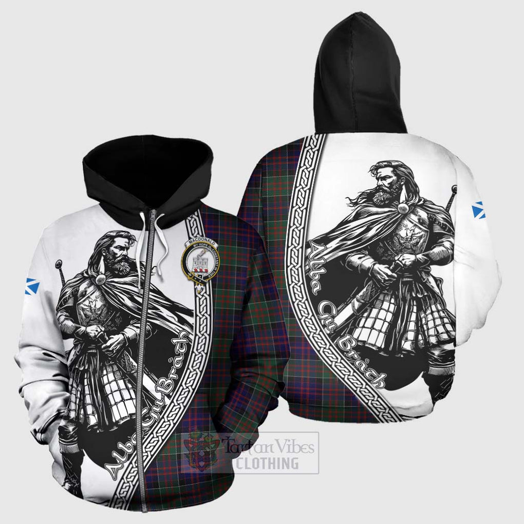 MacDonald (McDonald) of Clanranald Tartan Clan Crest Hoodie with Highlander Warrior Celtic Style - Tartan Vibes Clothing