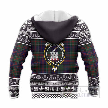 MacDonald (McDonald) of Clanranald Clan Tartan Christmas Knitted Hoodie with Family Crest