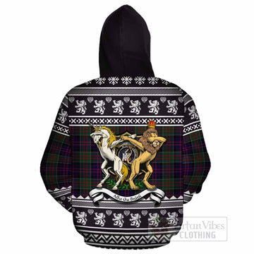 MacDonald (McDonald) of Clanranald Clan Tartan Crest Christmas Cotton Hoodie Coat of Arms Funny Style