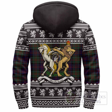 MacDonald (McDonald) of Clanranald Clan Tartan Crest Christmas Fleece Hoodie Coat of Arms Funny Style