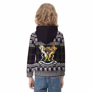MacDonald (McDonald) of Clanranald Clan Tartan Crest Christmas Kid Hoodie Coat of Arms Funny Style