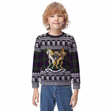 MacDonald (McDonald) of Clanranald Clan Tartan Crest Christmas Kid Ugly Sweatshirt Coat of Arms Funny Style