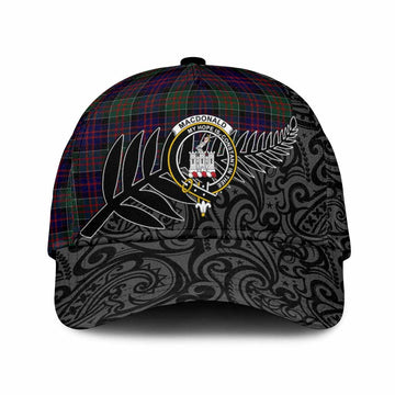 MacDonald (McDonald) of Clanranald Crest Tartan Classic Cap with New Zealand Silver Fern Half Style