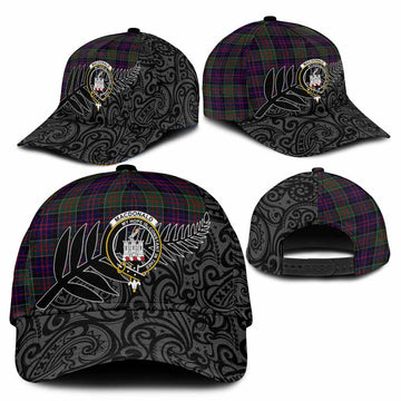 MacDonald (McDonald) of Clanranald Crest Tartan Classic Cap with New Zealand Silver Fern Half Style