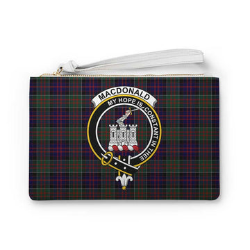 Tartan Vibes Clothing MacDonald (McDonald) of Clanranald Family Crest Tartan Clutch Bag