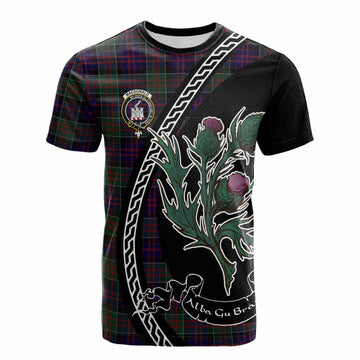MacDonald (McDonald) of Clanranald Family Crest Tartan Cotton T-shirt Alba Thistle Inspired