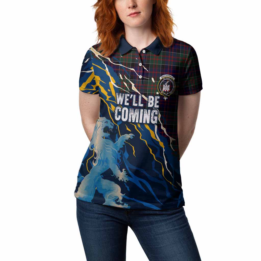 MacDonald (McDonald) of Clanranald Scotland Tartan Women Polo Shirt WC2026 Football - We'll Be Coming