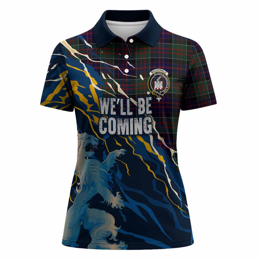 MacDonald (McDonald) of Clanranald Scotland Tartan Women Polo Shirt WC2026 Football - We'll Be Coming