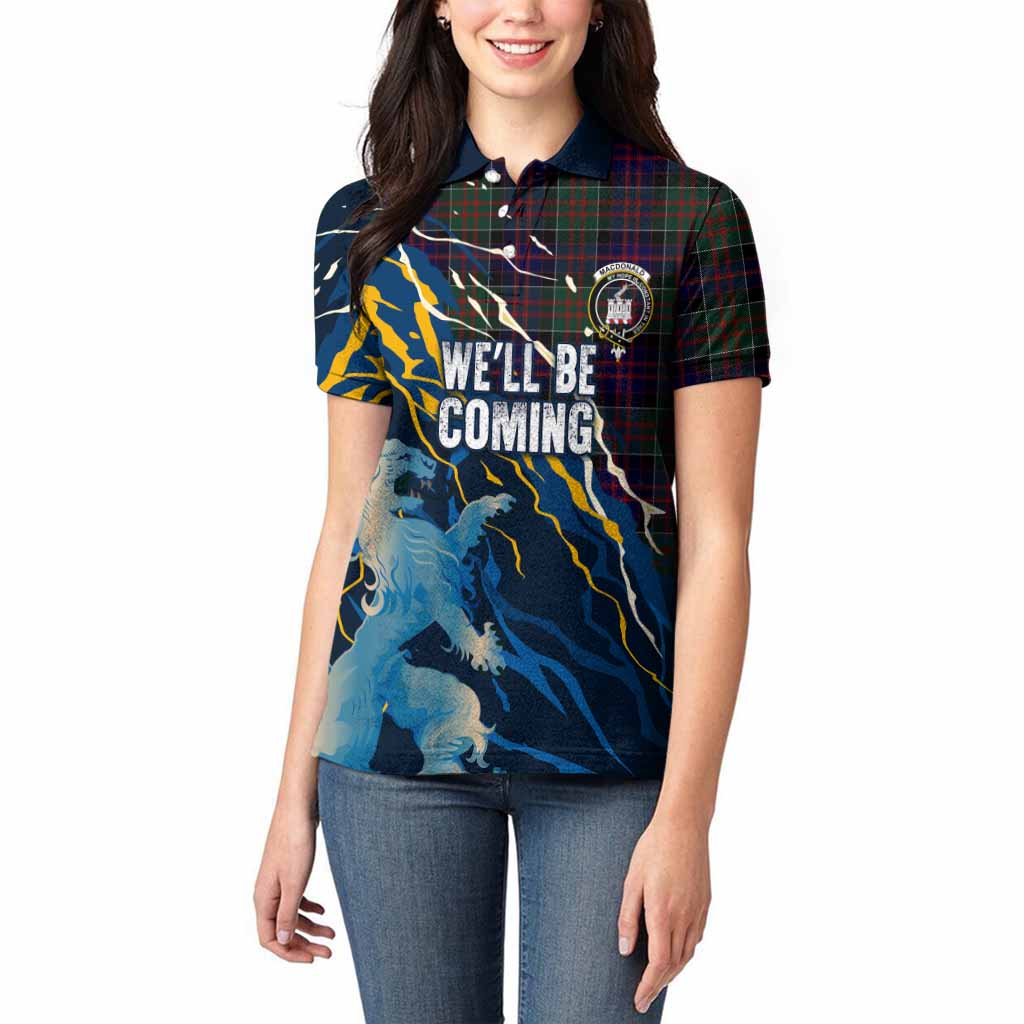 MacDonald (McDonald) of Clanranald Scotland Tartan Women Polo Shirt WC2026 Football - We'll Be Coming