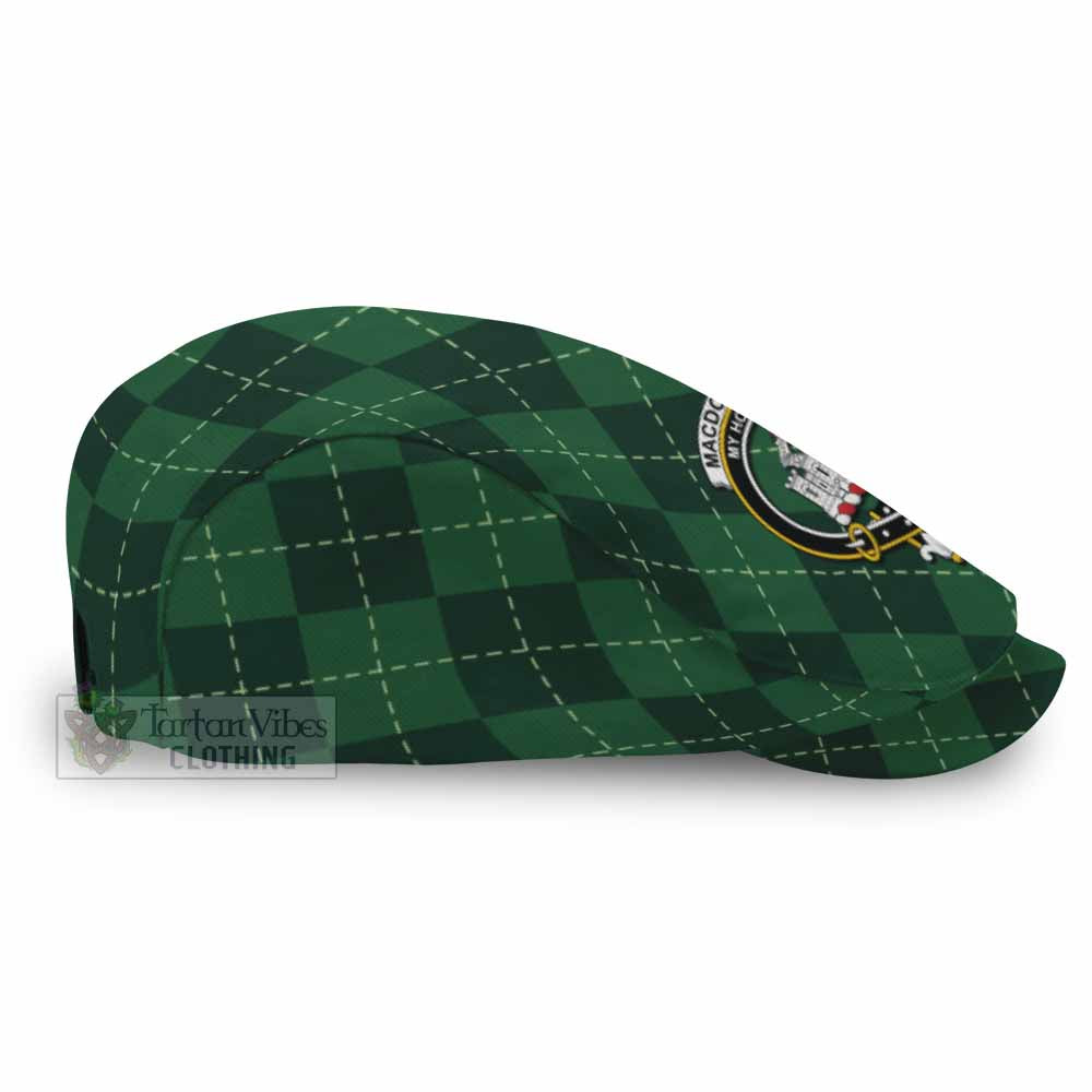 MacDonald (McDonald) of Clanranald Scottish Family Crest Flat Cap Green Argyle Classic Style - Tartan Vibes Clothing