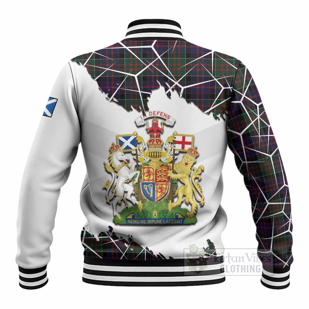 MacDonald (McDonald) of Clanranald Tartan Baseball Jacket with Family Crest and Lion Rampant Grunge Style