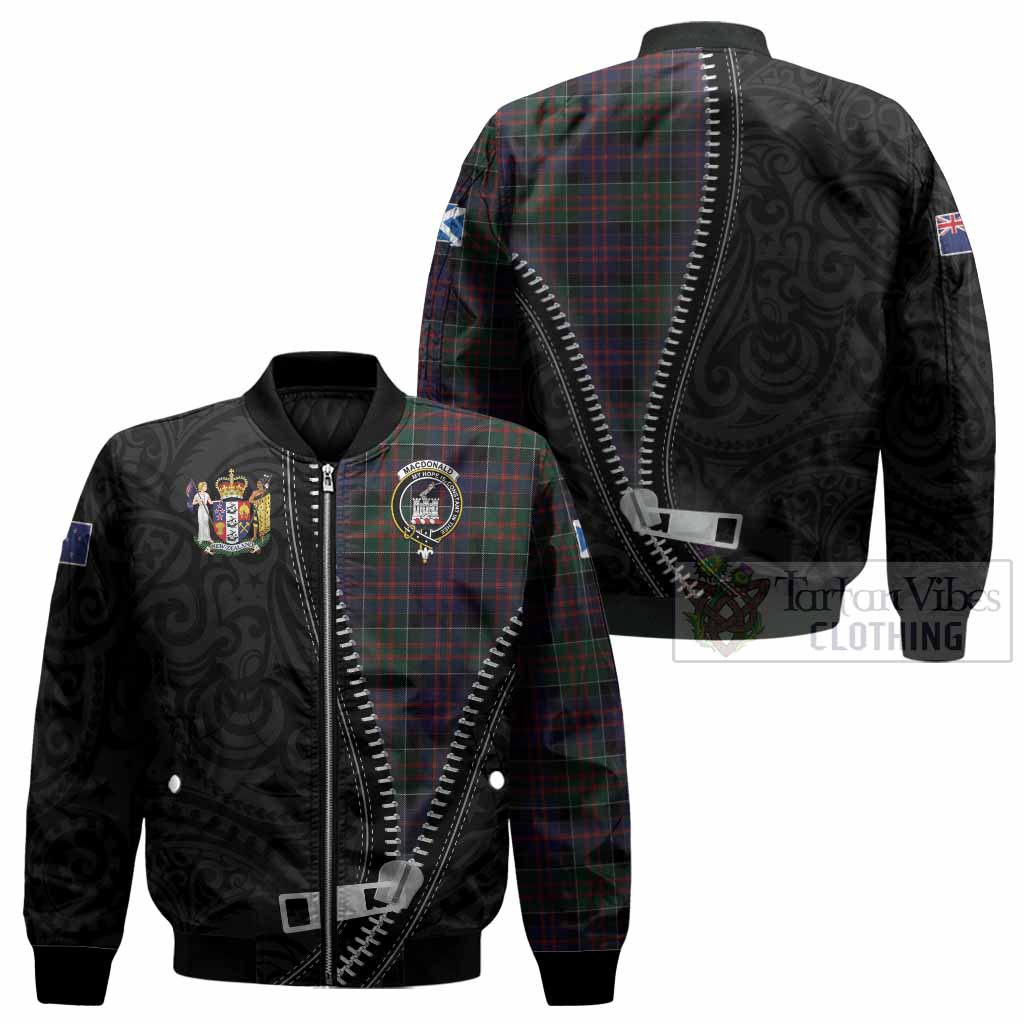 MacDonald (McDonald) of Clanranald Tartan Bomber Jacket New Zealand Pattern Unique Zipper Stylized