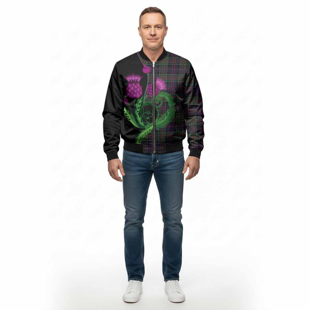 MacDonald (McDonald) of Clanranald Tartan Bomber Jacket Traditional Scottish Thistle