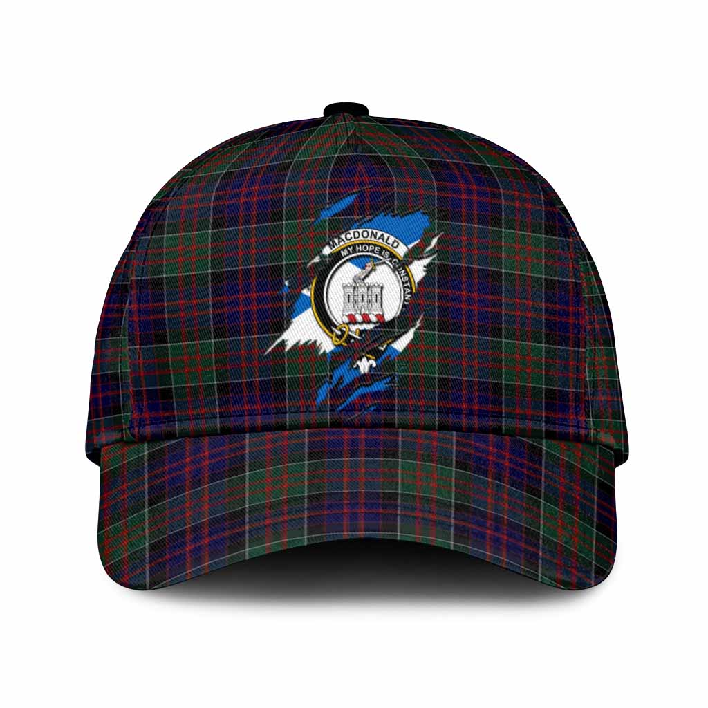 MacDonald (McDonald) of Clanranald Tartan Classic Cap with Family Crest In Me Style