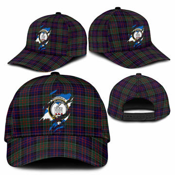 MacDonald (McDonald) of Clanranald Tartan Classic Cap with Family Crest In Me Style