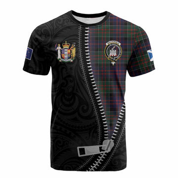 MacDonald (McDonald) of Clanranald Tartan Cotton T-shirt New Zealand Pattern Unique Zipper Stylized